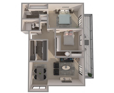 a floor plan of a 2 bedroom apartment at Castlerock, Wenatchee, WA